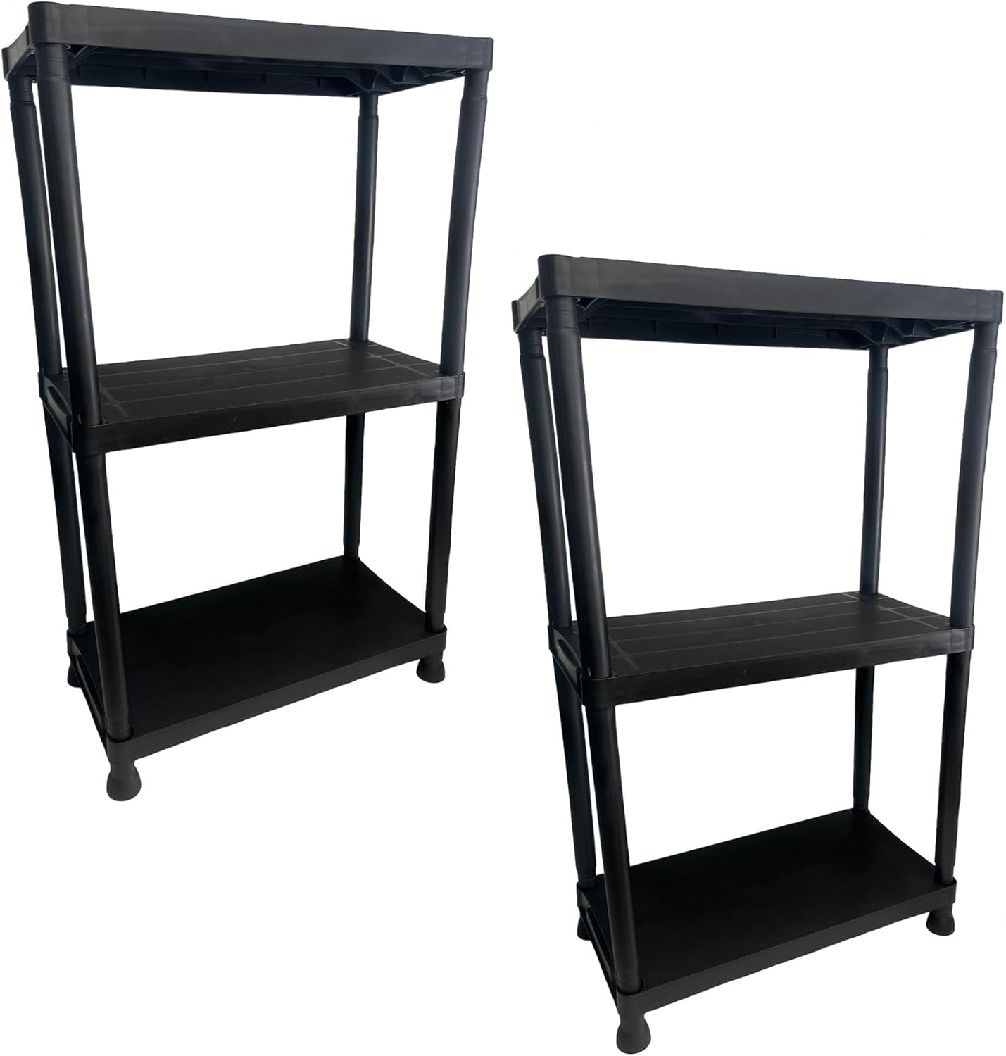 Heavy Duty 3 Tier Plastic Shelving Shelf Unit Home Office Storage 91 x 61 x 30cm x 2 Amazon.co