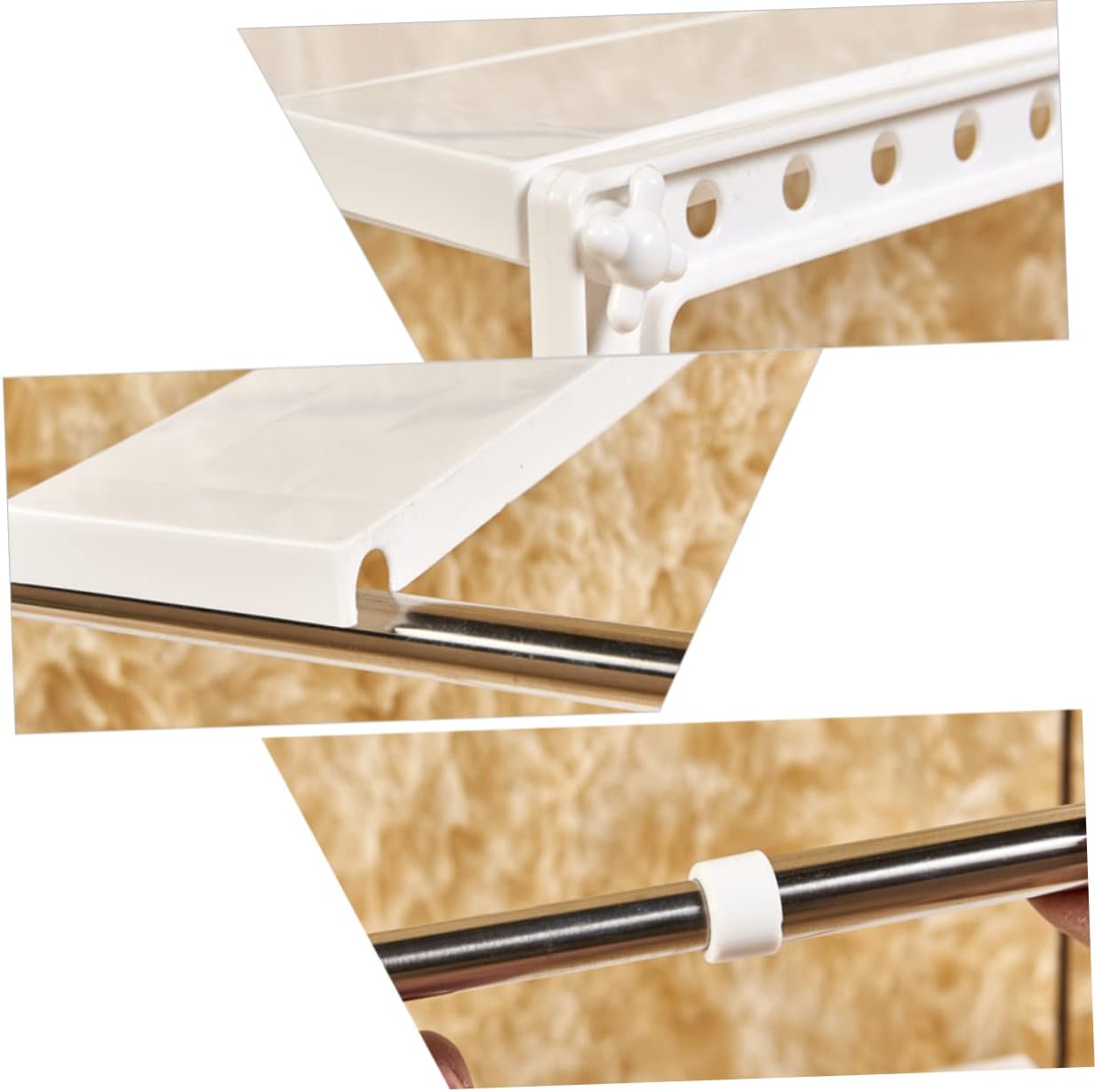 Mikinona 1pc under Sink Storage Rack Removable Kitchen Shelf Organizer for Cabinets Countertops and Pantry Easy Assembly Multi-purpose Tidy Unit Disassemblable Panels