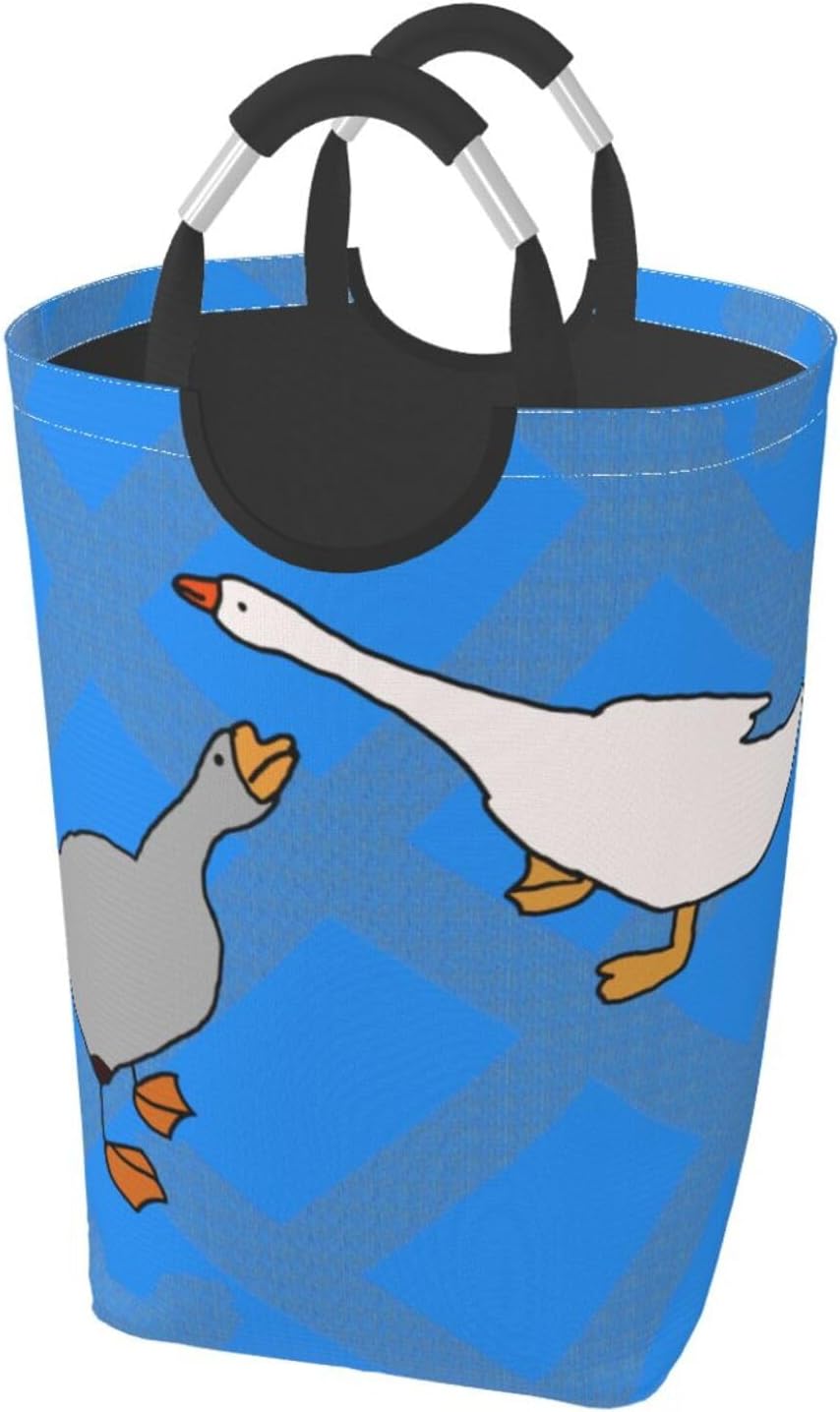 gray goose Foldable Square Storage Bag, 50L Dirty Clothes Laundry Basket, Suitable for Laundry Room, Dormitory, Bedroom