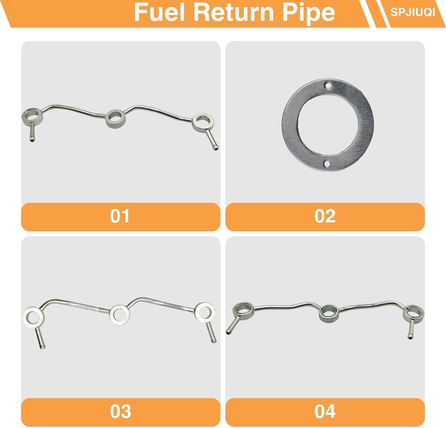Fuel Return Overflow Pipe 1G962-42500 for Kubota D902 Engine Tractor BX2230D BX2350D BX2360 Utility Vehicle RTV-X900 RTV900 Excavator KX018-4 KX41-3 U17 Mower ZD1021 ZD323 Fuel Rail