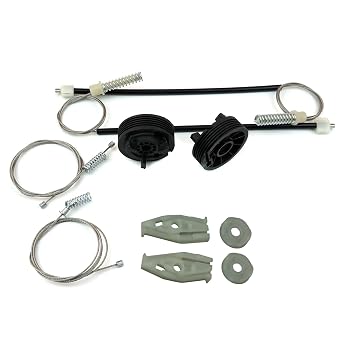 ESC Auto Parts EWR912+EWR913 Window Regulator Repair Kit Rear Left Right Compatible with Peugeot 206 CC 2D T16 2000-2008 2-Door Coupe Cabrio 922457 922458