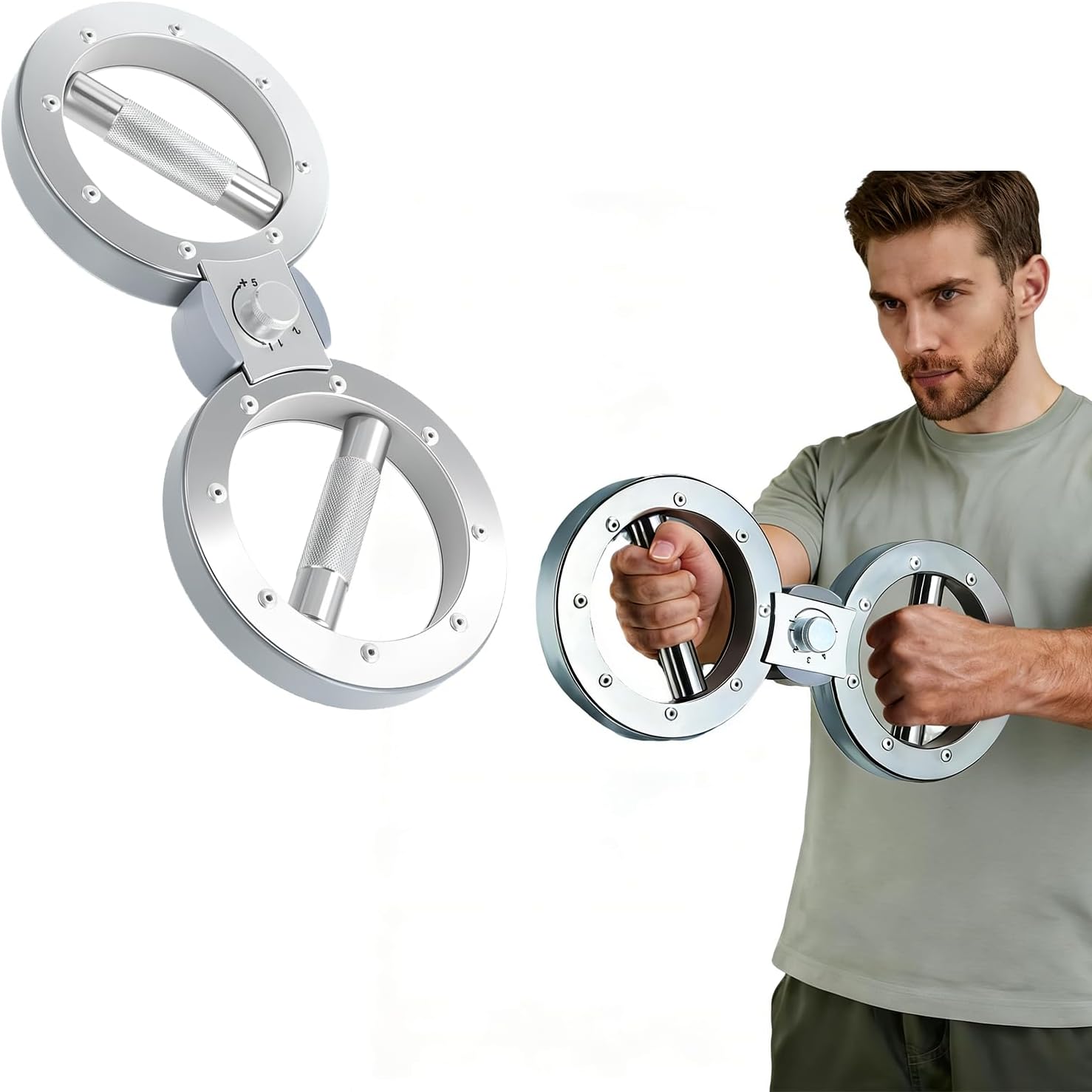 Rotator Burn Machine,12LB Spinning Burn Rotator,5-Level Adjustable Grip Strength Trainer,Arm Workout Equipment,Multifunctional Hand and Forearm Trainer,Arm and Shoulder Strength Training for Home Gym