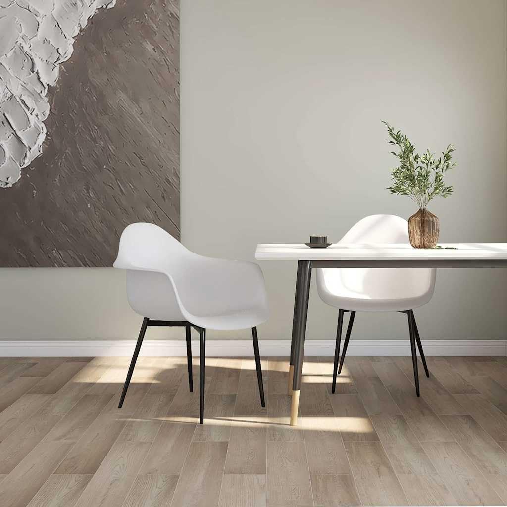 Set di 2 sedie da pranzo in PP bianco