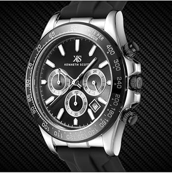 Kenneth Scott Men's LD53 Movement Watch, Chrono & Multi Function
