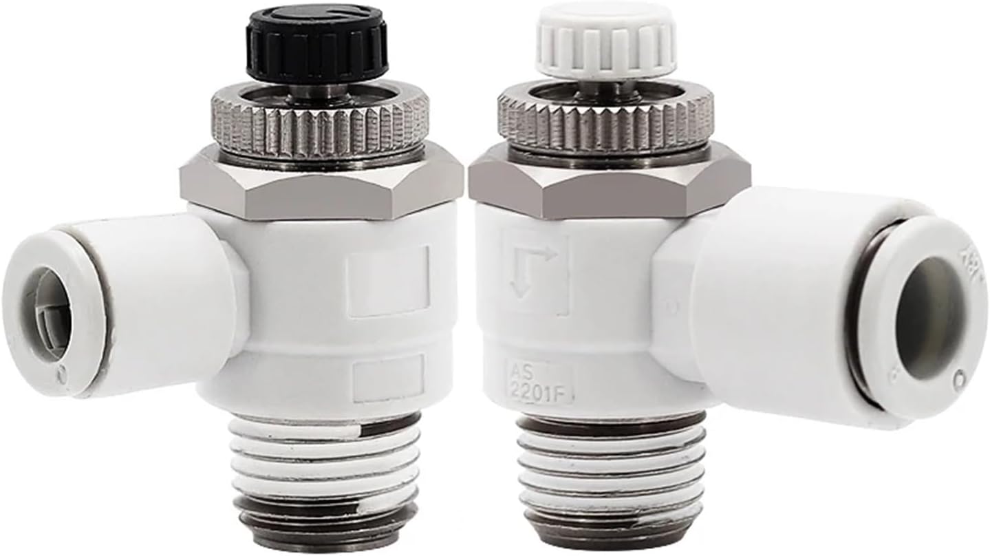 6 PCSC Cylinder Throttle Speed regulating Valve Pneumatic Joint Exhaust Throttle Valve AS1201F/2201F/3201F-M5/01/02-04A/06A(01-04s)