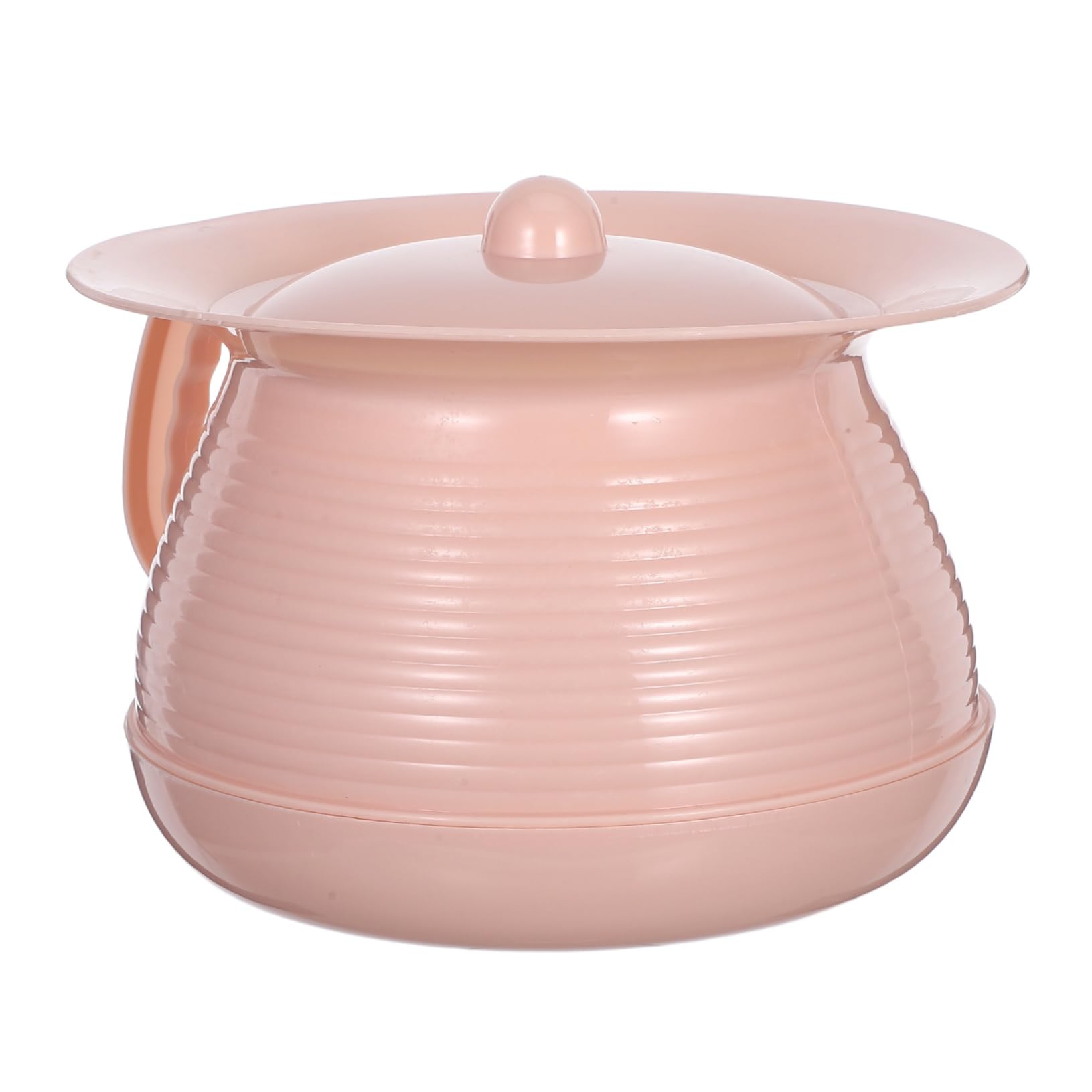 Toddmomy Portable Urinal with Lid Pink Plastic Spittoon for Home Camping and to Clean Unisex Design Capacity for Adults