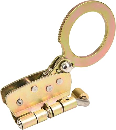 WELKFORDER Agarre de cuerda de protección contra caídas con ojo de conexión de 2.25 pulgadas, cuerda de doble bloqueo automático, pararrayos de