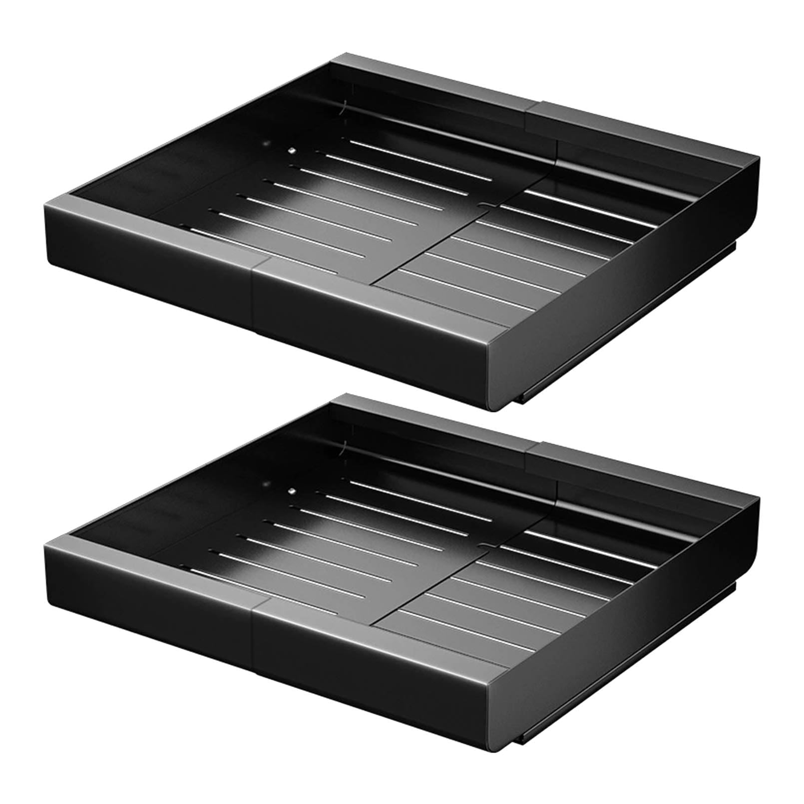Armadietto estraibile espandibile Orga, cassetti estraibili per armadi, cassetto scorrevole per cucina e bagno con pellicola adesiva Nano, 30-50 cm A, doppio, doppio strato, 53,5 x 7 cm