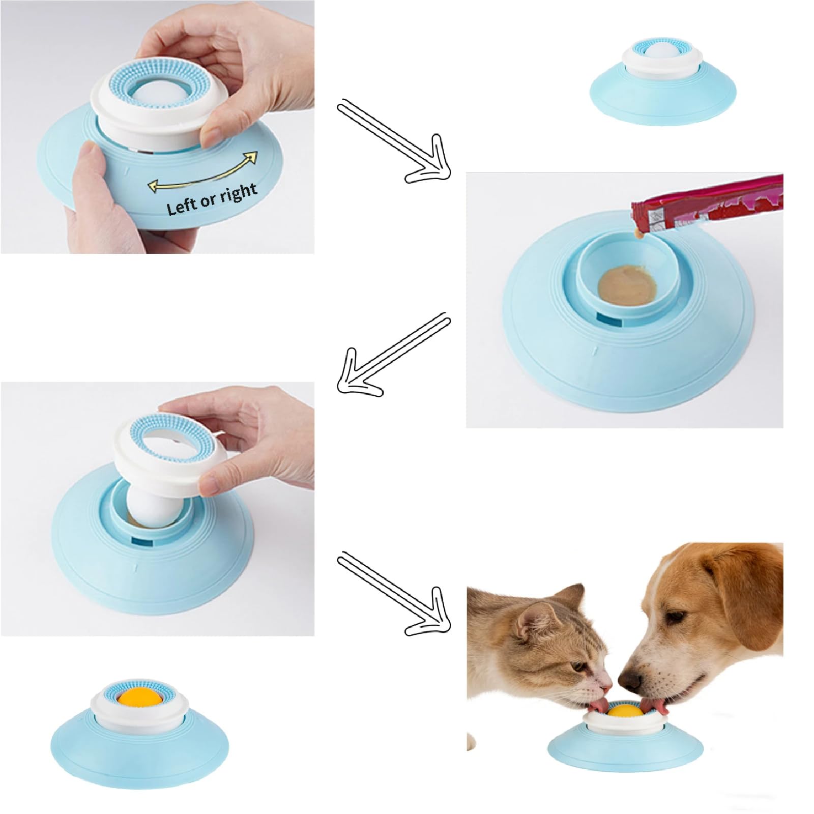 Dog Lick Ball,Licking A Ball Add More Fun Bowl, Dog Lick Ball Bowl,Licking A Ball for Dogs,Slow Down Eating Speed and Add More Fun for Your Dog and Cats. (Y*2PCS) — view 8