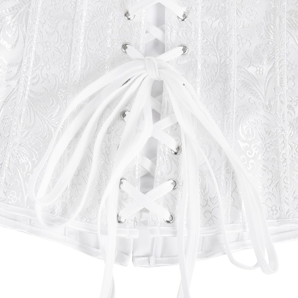 KIMIKAL Corset Tops for Women, Bustier Lace Top Corsets Belt, Plus Size Faja Waist Cincher Bodysuit Overbust Lingerie - Image 7