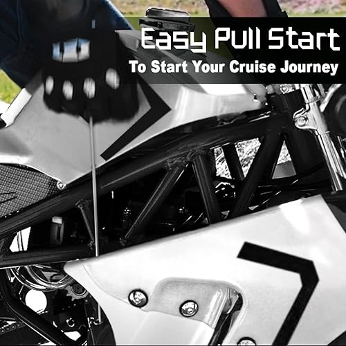 FRP 40cc 4-Stroke Pocket Bike 03 EPA Approved Gas Pocket Bike for Kids WStrong Dual Brake Realistic Racing Pocket Rocket Max Speed 20 Mph Mini Bike