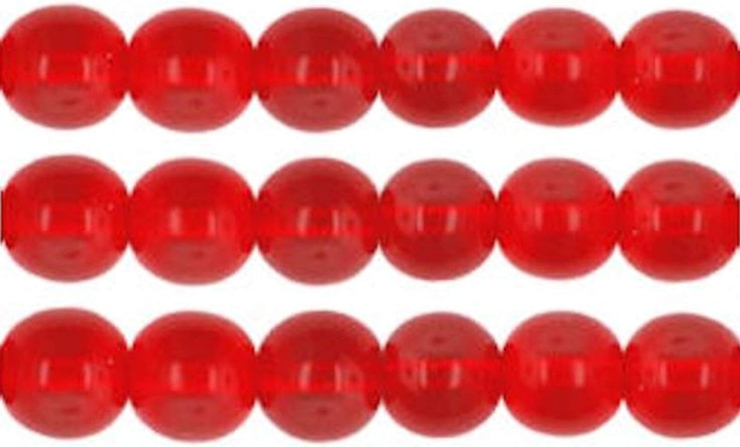 Amazon.com: Red Round Glass Beads, Sizes 8mm, 6mm and 4mm. Not painted ...