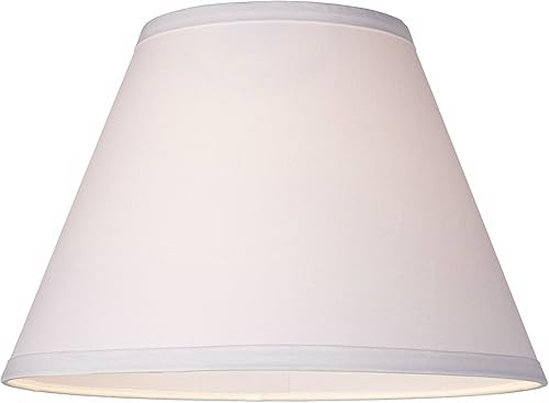 Miniatura 2 de Empire - Pantalla de lámpara blanca pequeña de 6 pulgadas superior x 12 pulgadas inferior x 8.5 pulgadas de alto con clip - Springcrest