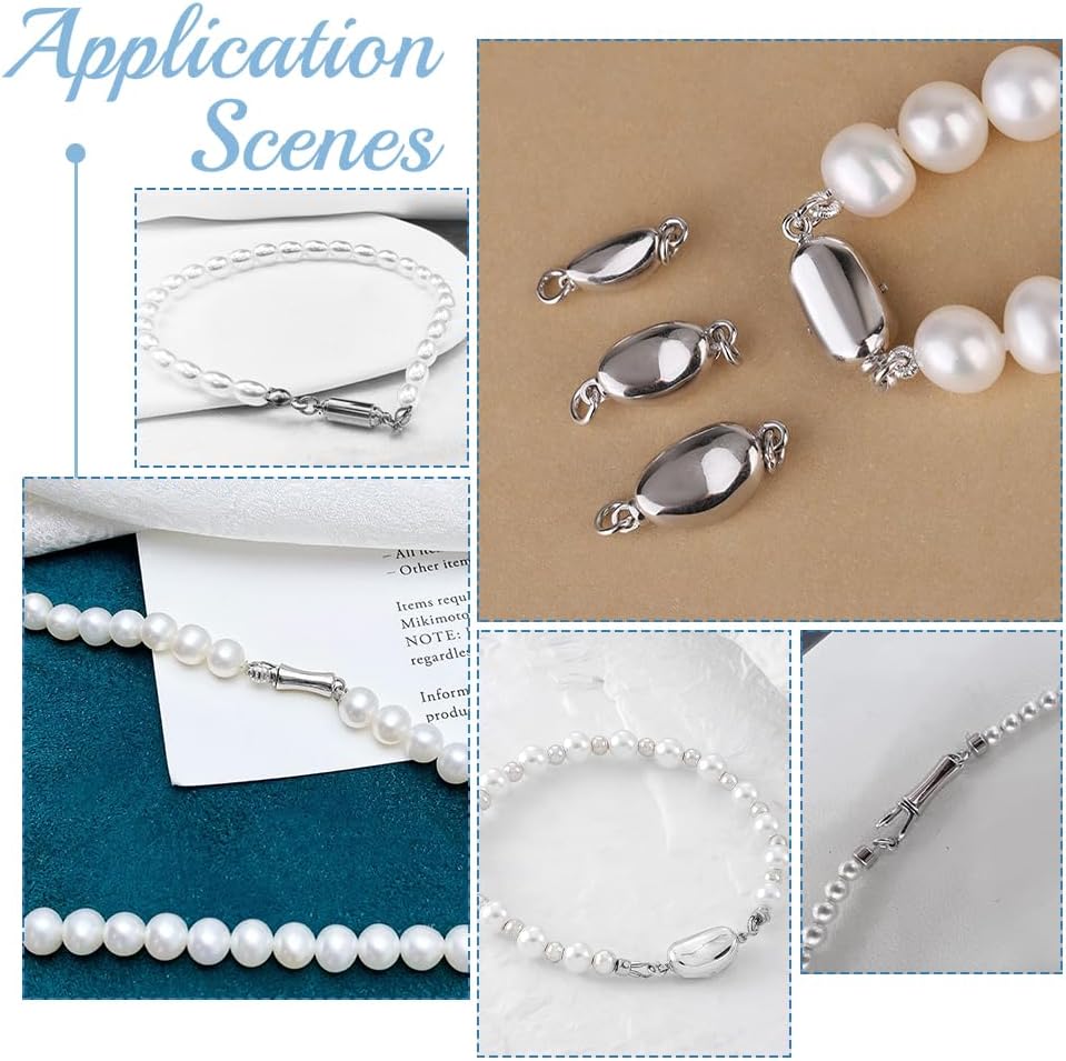 arricraft 12 Pcs Brass Filigree Box Clasps, Platinum Plated Single Strand Jewelry Slide Clasps Bulk for Necklace Bracelet Connectors DIY Jewelry Findings Accessories - Image 5