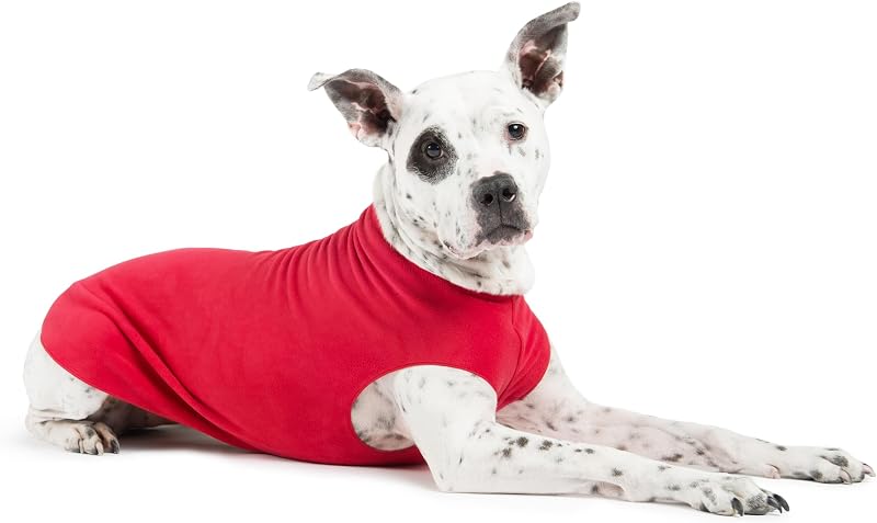 Blusão de Fleece com Elasticidade para Cães Gold Paw Vermelho Tamanho 20