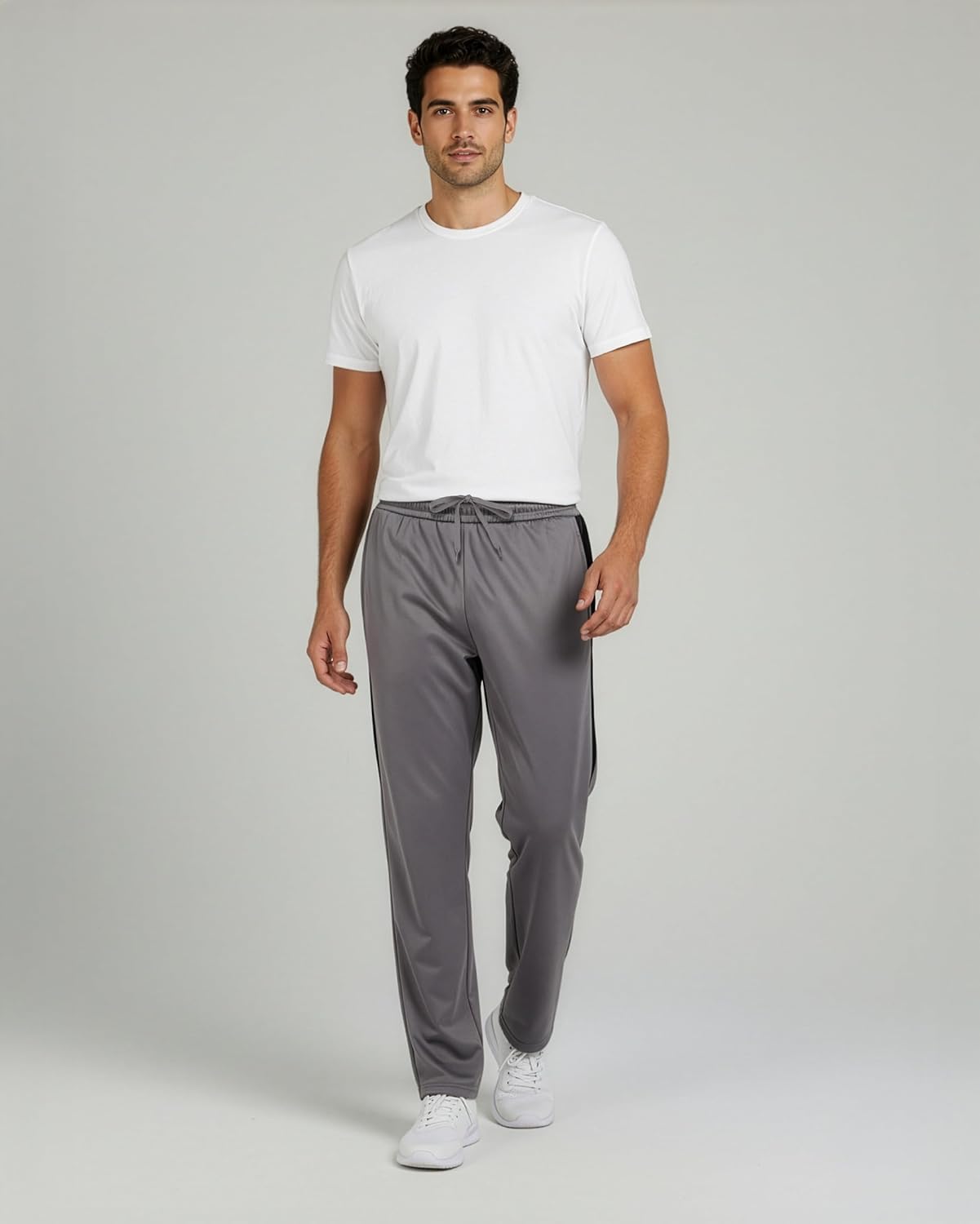 Real Essentials 3 Pack: Men’s Sweatpants – Athletic Track Pants with Pockets | Workout, Running & Lounge (Big and Tall) - Image 3