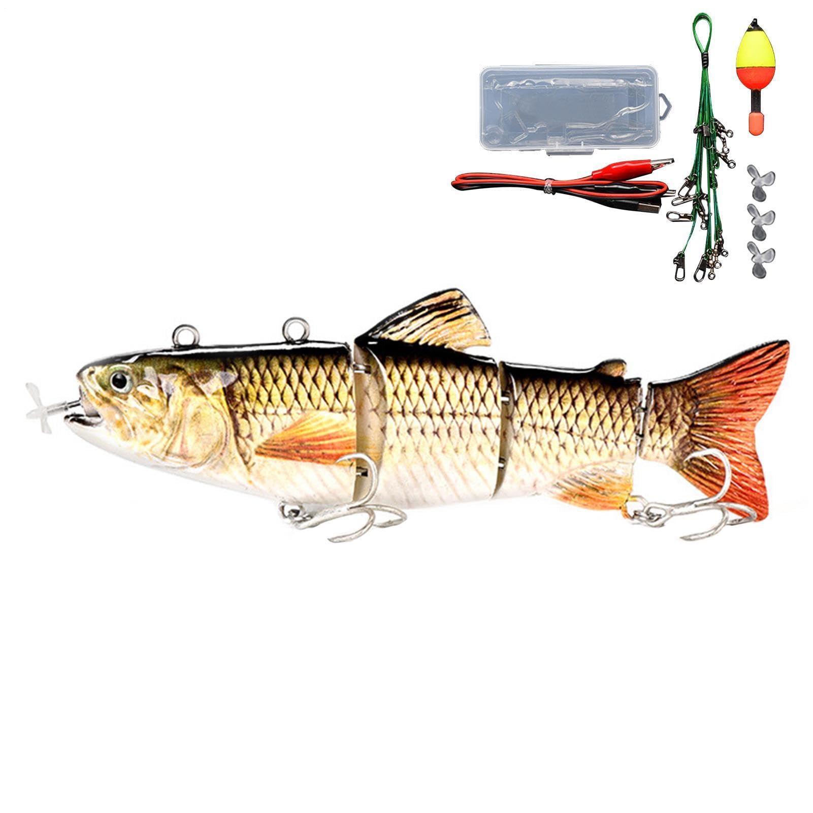 Leurre de pêche Robot, leurre de pêche électrique Swimbait articulé à 4