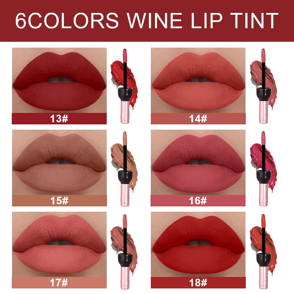 Amazon.com : evpct 6Pcs Wine Bottle Lip Tint Stain 6 Colors