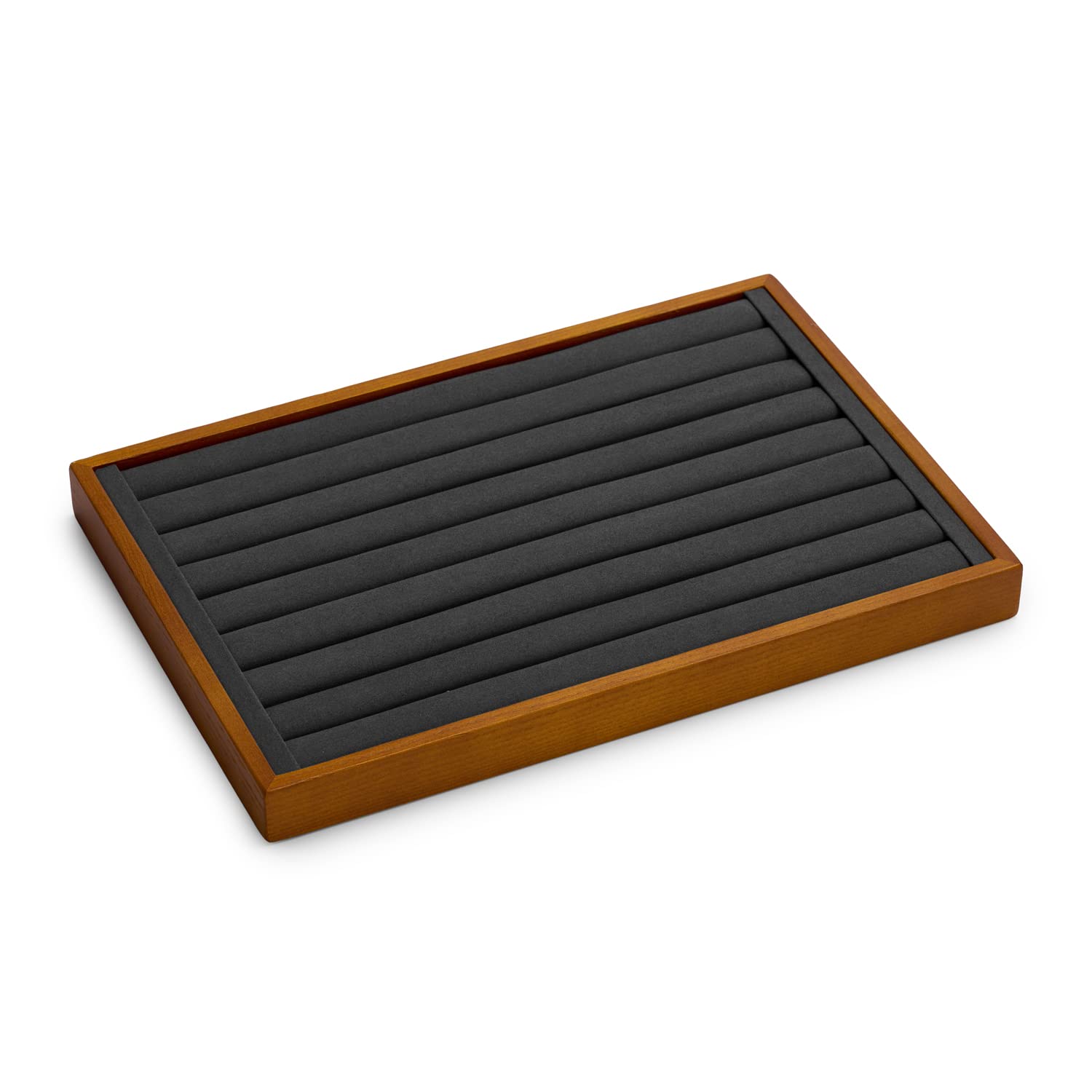 Plateau à bijoux en bois Oirlv P048 gris pour bagues