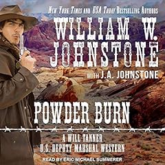 Diseño de la portada del título Powder Burn