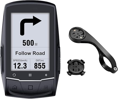 Miniatura 9 de MEILAN Komoot App - Computadora de bicicleta GPS con navegación de ruta en tiempo real por Komoot App, pantalla LCD de 2.6 pulgadas, computadora de