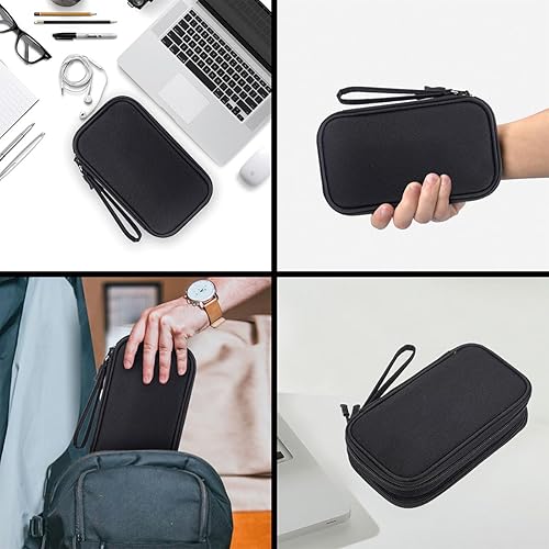 Miniatura 5 de Bolsa Organizadora de Electrónicos para Viaje, Estuche Pequeño Organizador de Cables Impermeable, Bolsa de Accesorios, Estuche Electrónico Portátil