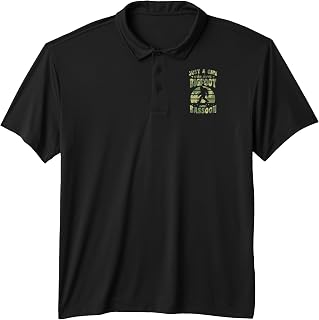 Just A Girl Who Loves Bigfoot and Bassoon Retro 70s Style Performance Polo Shirt
