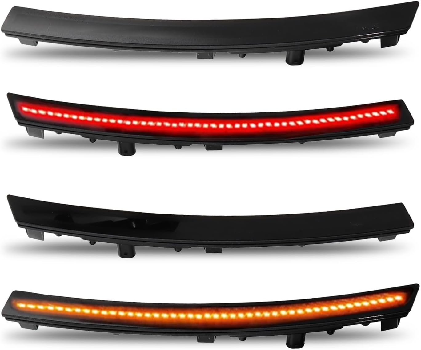 Front Rear Side Marker Light Compatible with 2014-2019 Corvette C7 Grand Sport Stingray ZR1 Z06 4PCS Smoked Len Amber Red Turn Signal Lamp Side Marker Light 22771196 22771197 23210929 23210930