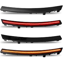 Nakkaa Front Rear Side Marker Light Compatible with 2014-2019 Corvette C7 Grand Sport Stingray ZR1 Z06 4PCS Smoked Len Amber Red Turn Signal Lamp Side Marker Light 22771196 22771197 23210929 23210930