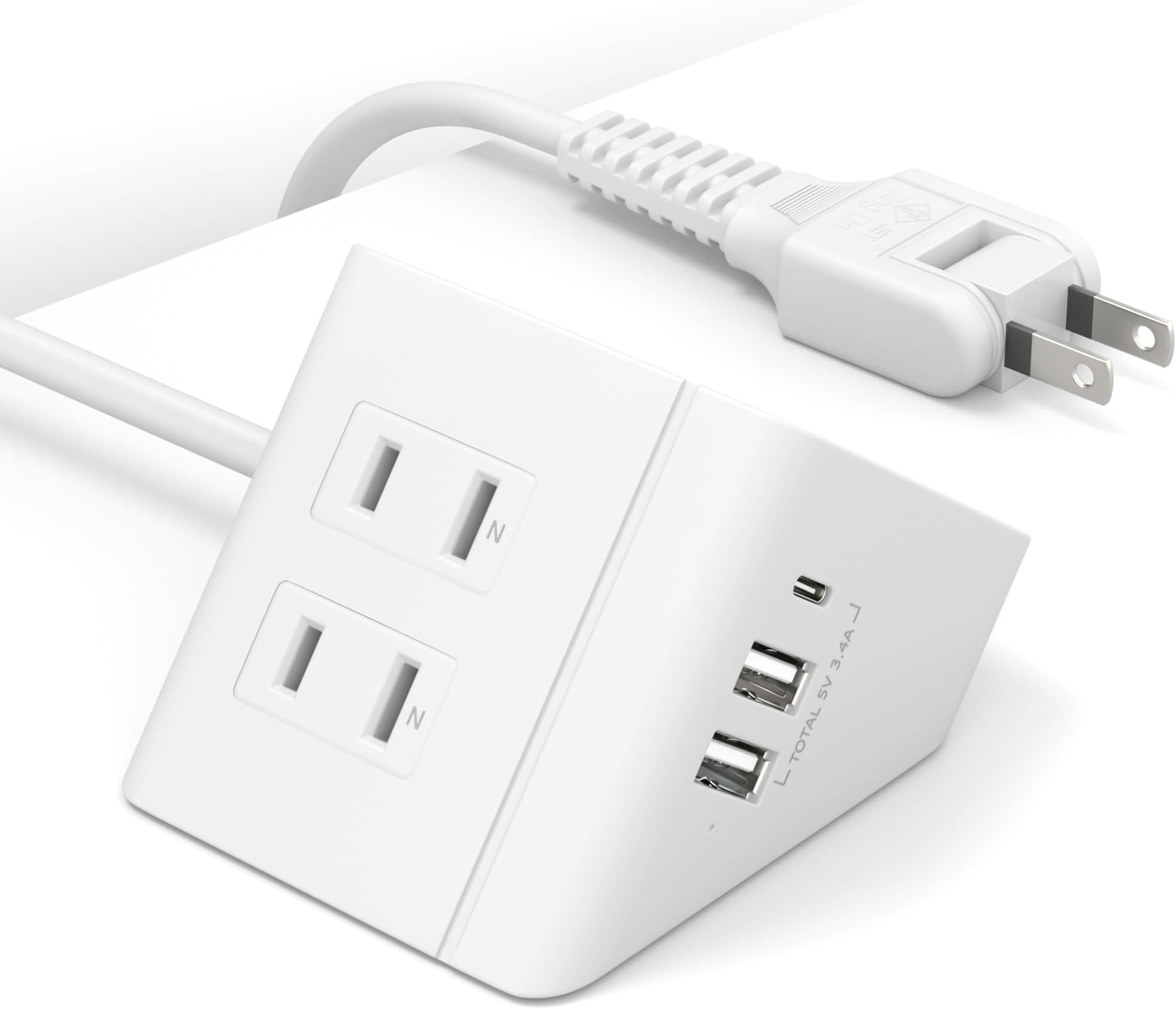 Amazon.co.jp: STYLED USB付き 卓上 電源タップ AC 2口 USB-A 3ポート PD30W対応 Type-C 1 ...