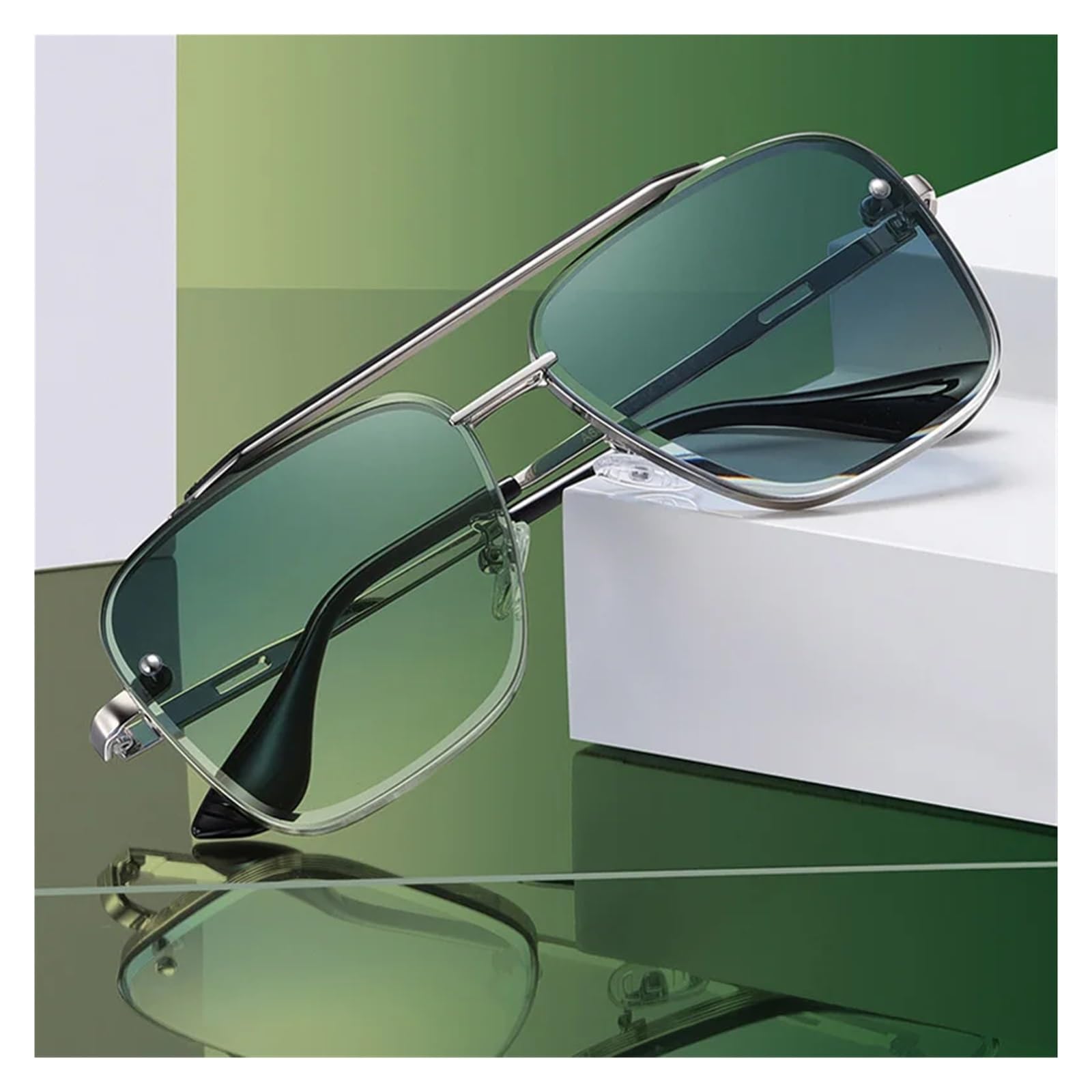 Nuovi occhiali da sole sfumati per gli uomini donne moda metallo grande telaio occhiali da sole Brand Design Luxury