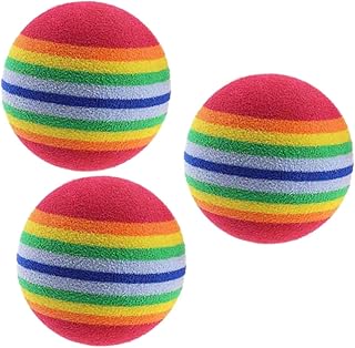 Toddmomy 24 pcs indoor playset indoor golf balls mini golf balls sport accessories foam golf balls aid toy foam training balls sponge ball practice ball rainbow ball five colors play ball