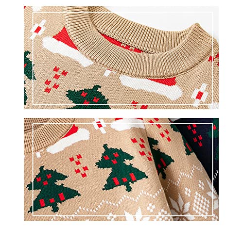 LittleSpring Little Boys Girls Ugly Christmas Sweater Crewneck Knit Cute Pullover3