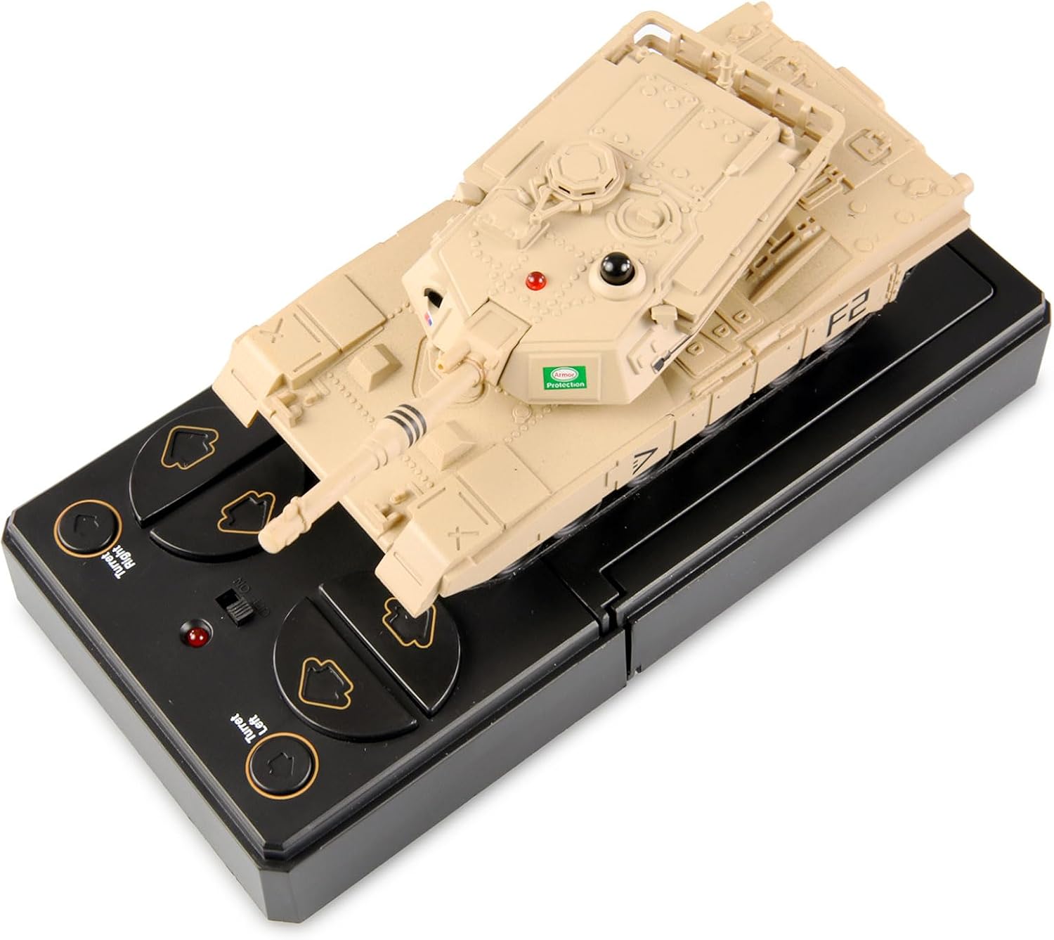 RC Abrams мини-танк с дистанционным управлением и функцией IR-Battle в масштабе 1 72 готовый к запуску RTR для детей от 8 лет песочно-коричневый
