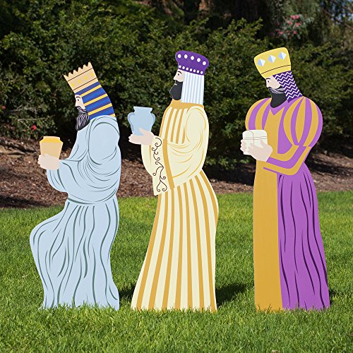 Outdoor Nativity Store Outdoor Nativity Set Add-on - Three Wisemen (Large, Color)