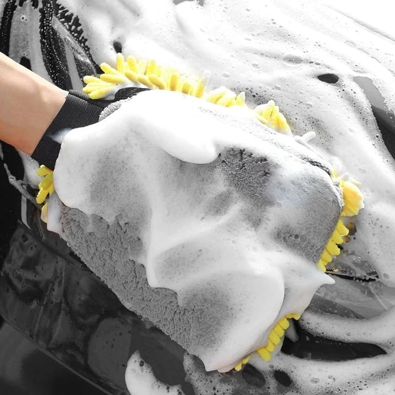 Generic | Auto Mikrofaser Reinigung Schwamm | 6.136 | Autoschwamm | Waschhandschuh | Reinigungsschwamm Handschuh
