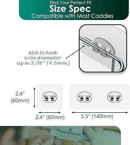 Miniatura 5 de STARICH Adhesivo para organizador de ducha ganchos adhesivos para ducha ganchos adhesivos para ducha estante adhesivo de esquina repuesto adhesivo