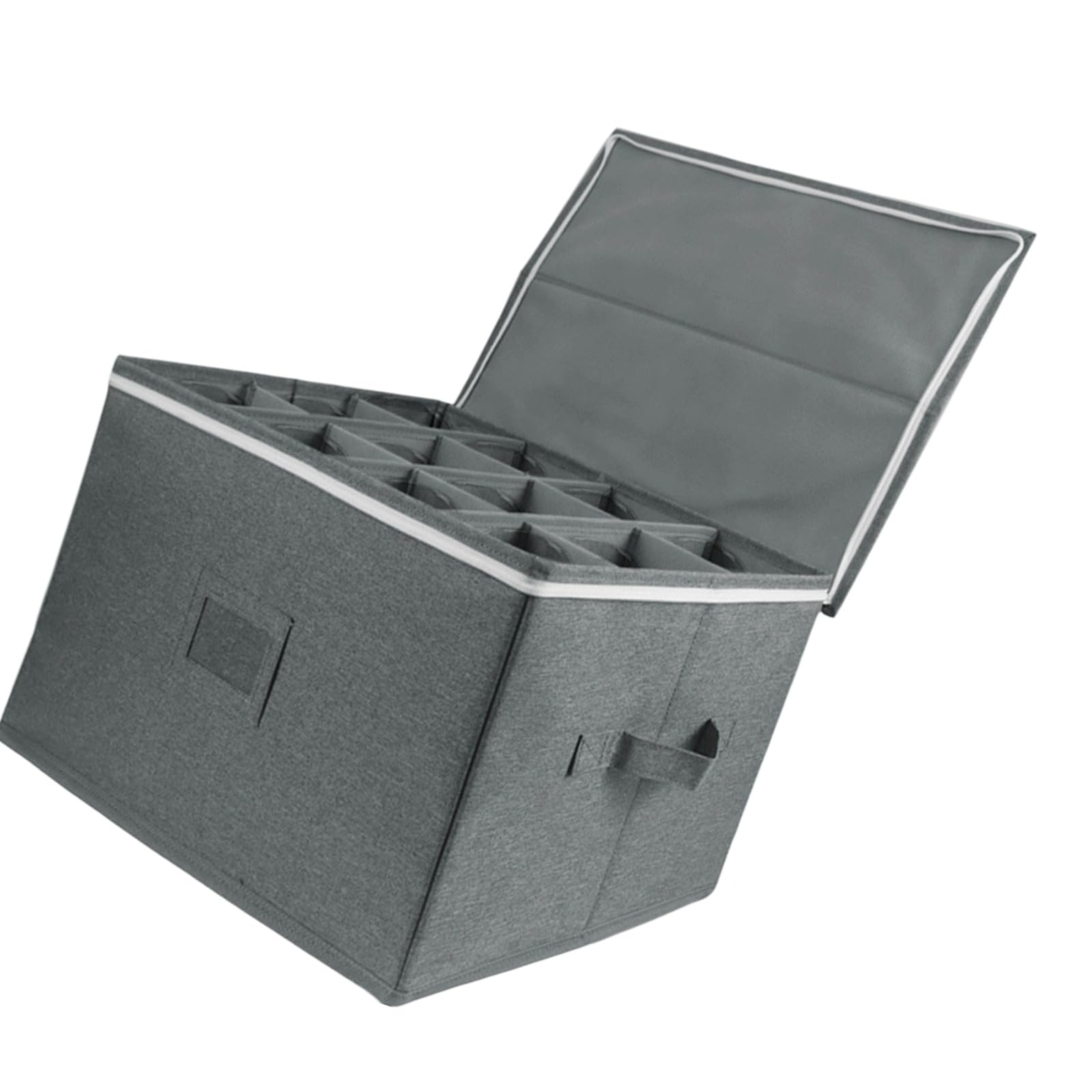 TFAOYS Glass Storage Box Constructed of Sturdy Polyester with Thick Padding for Safe Transport and Foldable Design Foldable Wine Glass Holder