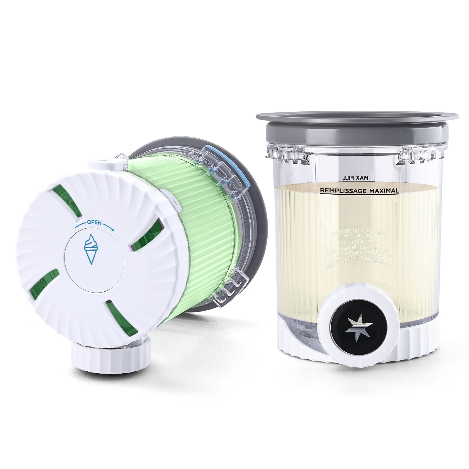 Vione Behälte mit Swirl für Ninja Swirl Eismaschine, 4Stück Ninja Swirl Creami Behälter für NC700 NC701EU Serie