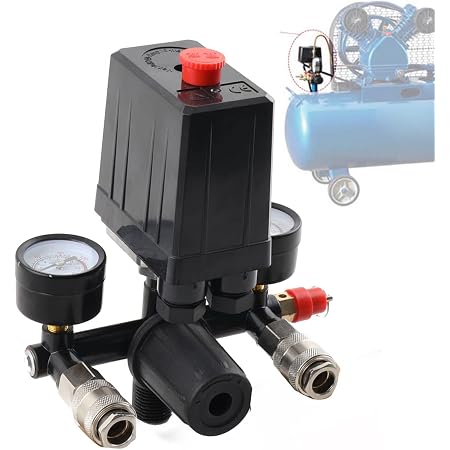Kompressor Druckschalter Funktion Druckregler Mit Druckschalter Für Kompressor 2 Anzeigen Sicherheitsventil 230V Scheppach Kompressor