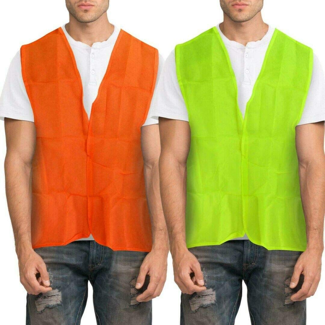 Cathys Candy Cart High Vis, Viz Waistcoat Ideal For Work Men, Women, Cycling, Jogging, Motorists Etc Get Seen On Dark nights Safety Vest Fluorescent Orange/Yellow, 1 Sent At Random, 18-30 (DGI-3933),
