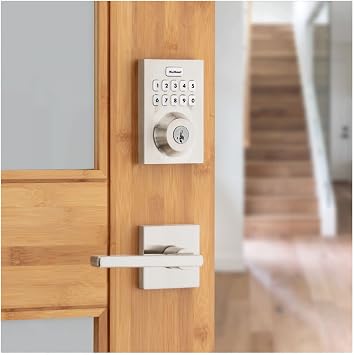 Kwikset 620CNTZW700-514S Contemporary Home Connect Keypad Smart Lock Dead Bolt Z-Wave 700 SmartKey Iron Black Finish