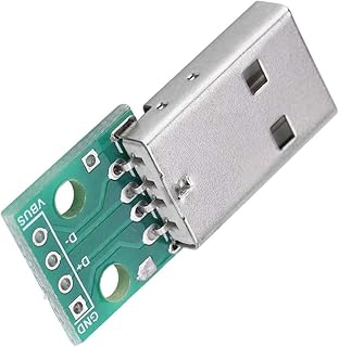 10Pcs USB Type A to DIP Adapter Board, USB Breakout Board Male 4 P USB DIP Adapter 2.54mm Pitch Header Adapter Connector