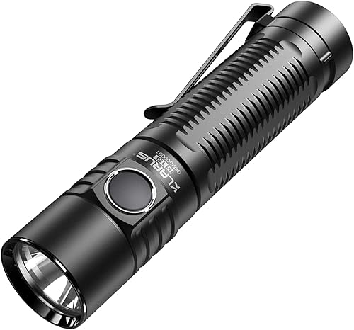 klarus Linterna EDC recargable ultra brillante G15 de 4200 lúmenes, linterna LED de interruptor lateral compacto, alimentada por batería de 5000 mAh