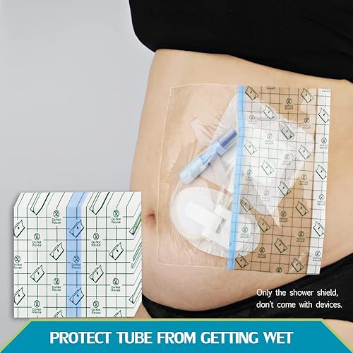 Miniatura 3 de Funda de ducha de catéter de diálisis, protector de ducha de 6 x 8 pulgadas para vendaje de heridas de línea central, vendajes grandes impermeables,
