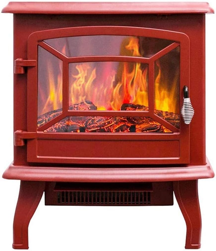(red)Electric Fireplace,Electric Stove Fireplaces,Log Burner Electric Fire Stove