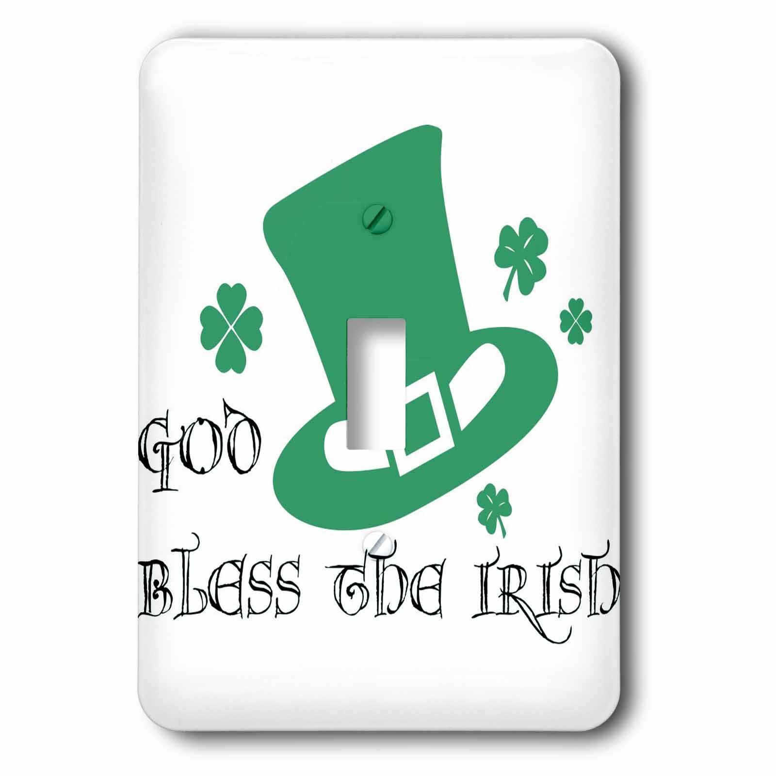 Interrupteur à bascule Bless The Irish Hat déco murale 3dRose