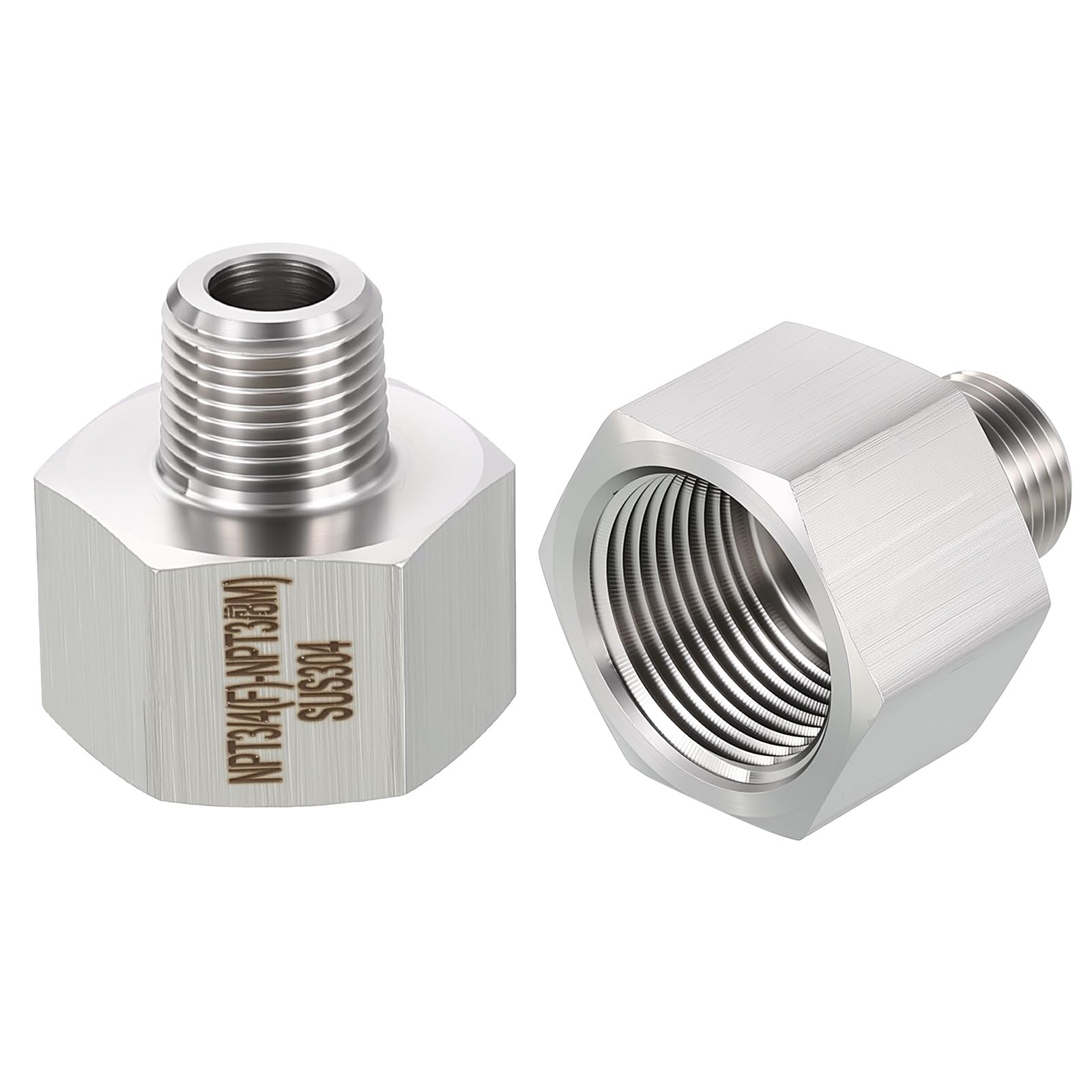 Adaptateur 3/4 FeMale x 3/8 mâle NPT durable en acier inoxydable 304 pour réseau haute pression