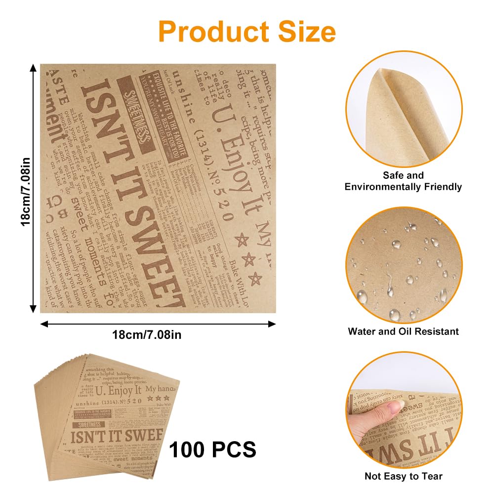 200er-Pack Deli Burgerpapier – Gelb Kariert, 15x1 Produktbild-Vorschau 3