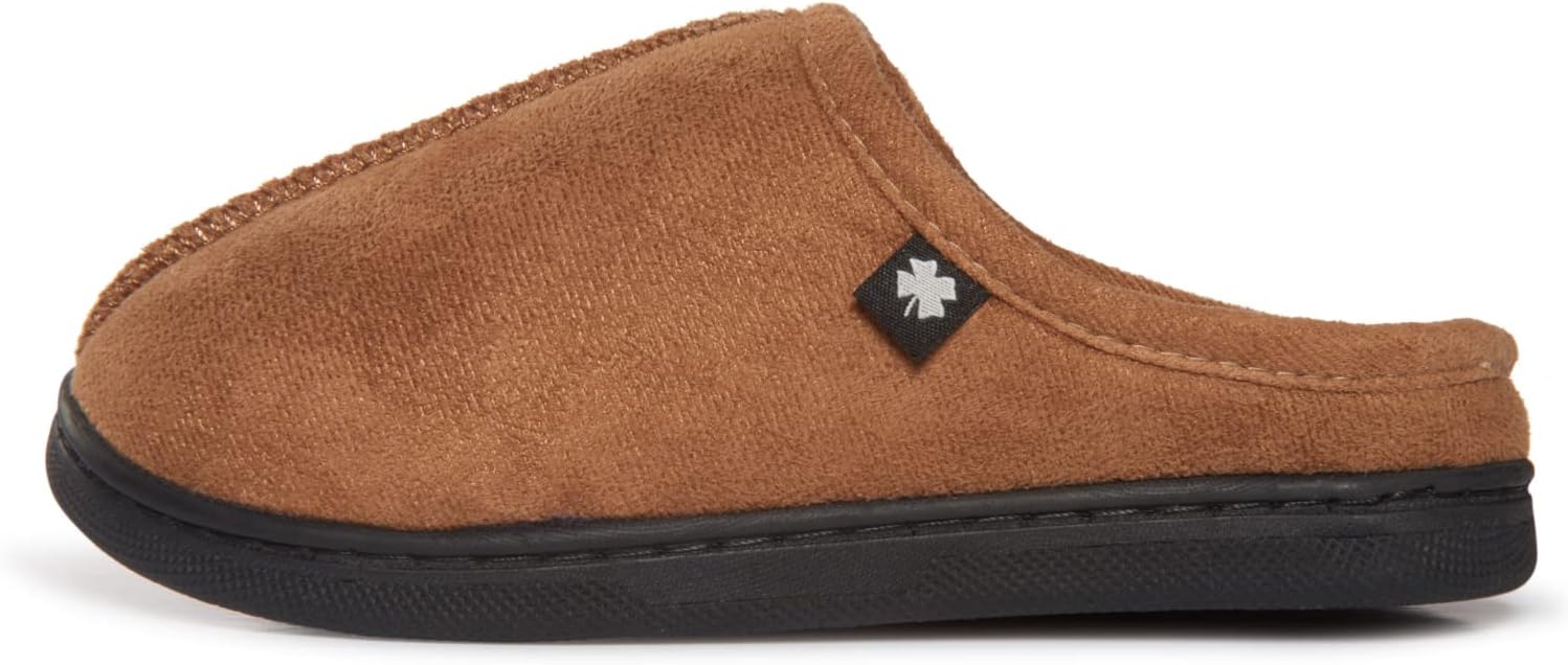 Lucky Brand Boys Memory Foam Microsuede Sherpa Clog Slippers, Fuzzy Non Slip Indoor Outdoor House Shoes, Kids Bedroom Clogs - Image 3